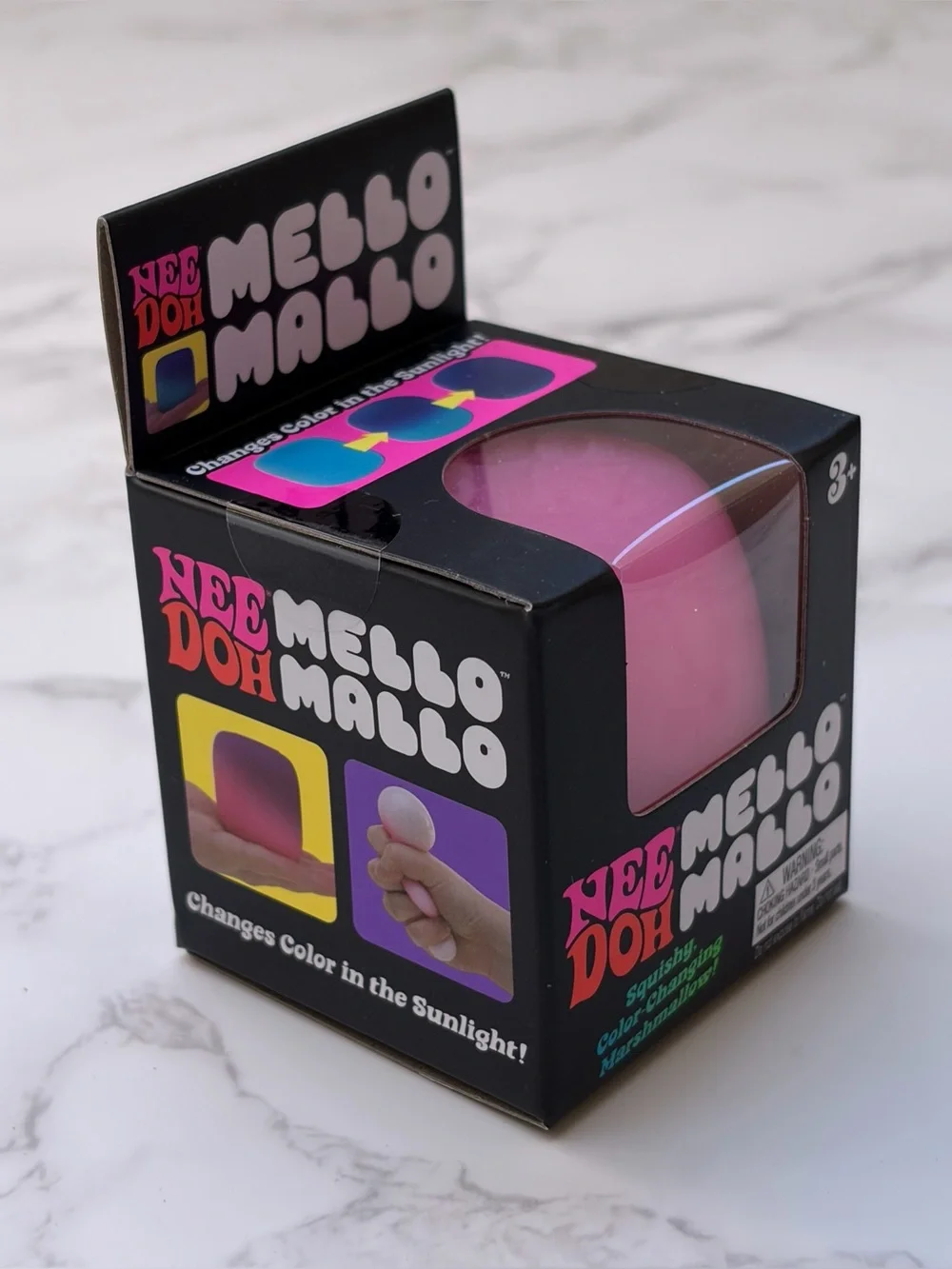 Schylling NeeDoh Mello Mallo Color Change Squishy Squeeze Viral Toy Nee Doh Pink